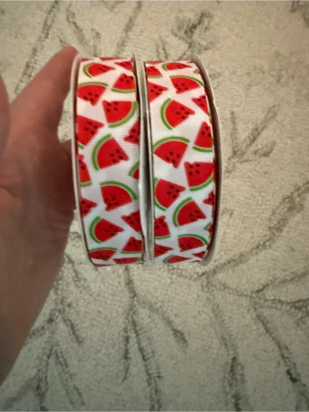 2 Rolls Watermelon Grosgrain Ribbon 7/8” x 25 Yards Each – 50 Yards Total